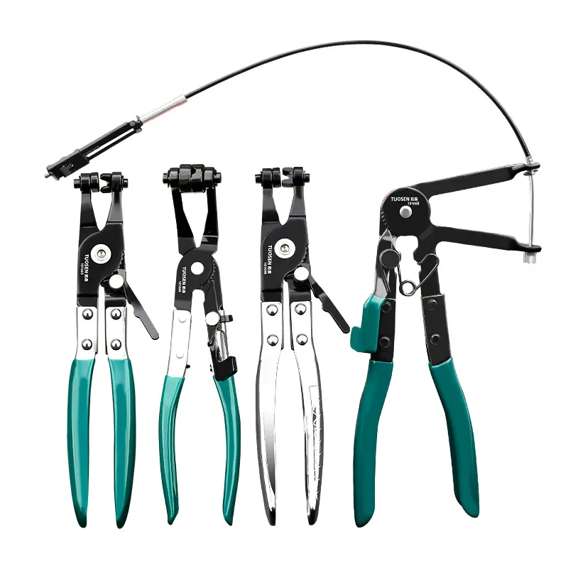 Flexible Hose Clamp Pliers – Curved Bendable Pliers Tool for Automotive Radiator & Water Hose Removal, 600mm Cable-Lock Design for Hard-to-Reach Areas